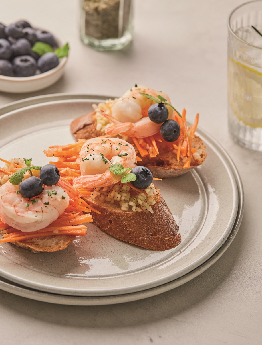 당근새우 카나페