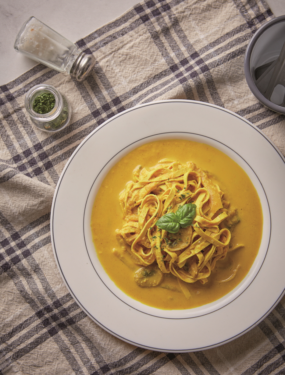 카레크림 두부면 파스타