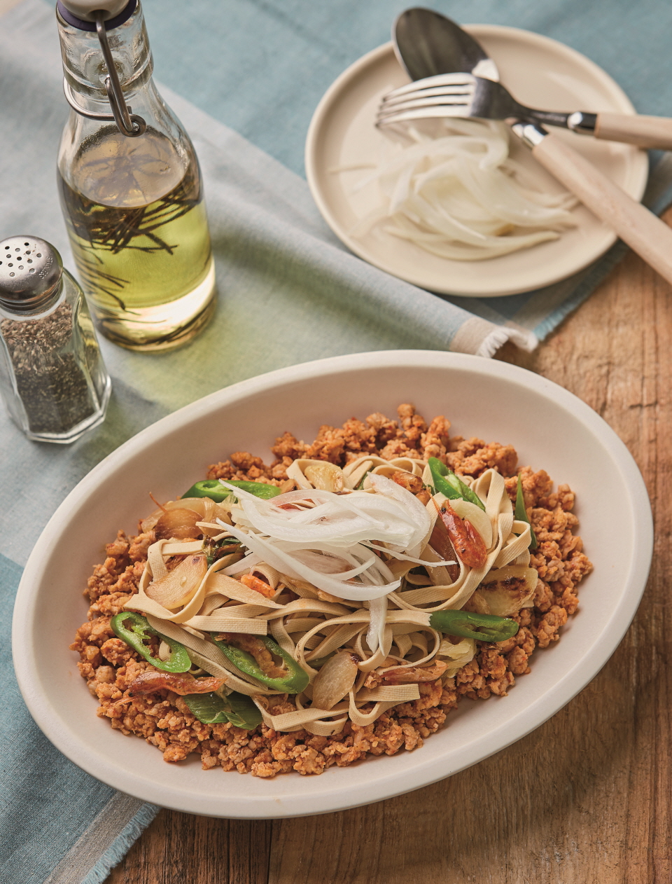 돼지고기 포두부 파스타