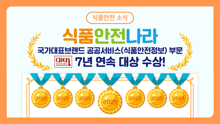 식품안전 소식 '식품안전나라, 국가대표브랜드 공공서비스 부문 대상 수상!'